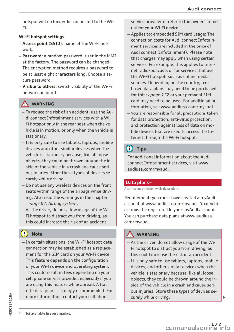 AUDI A7 2019  Owners Manual 