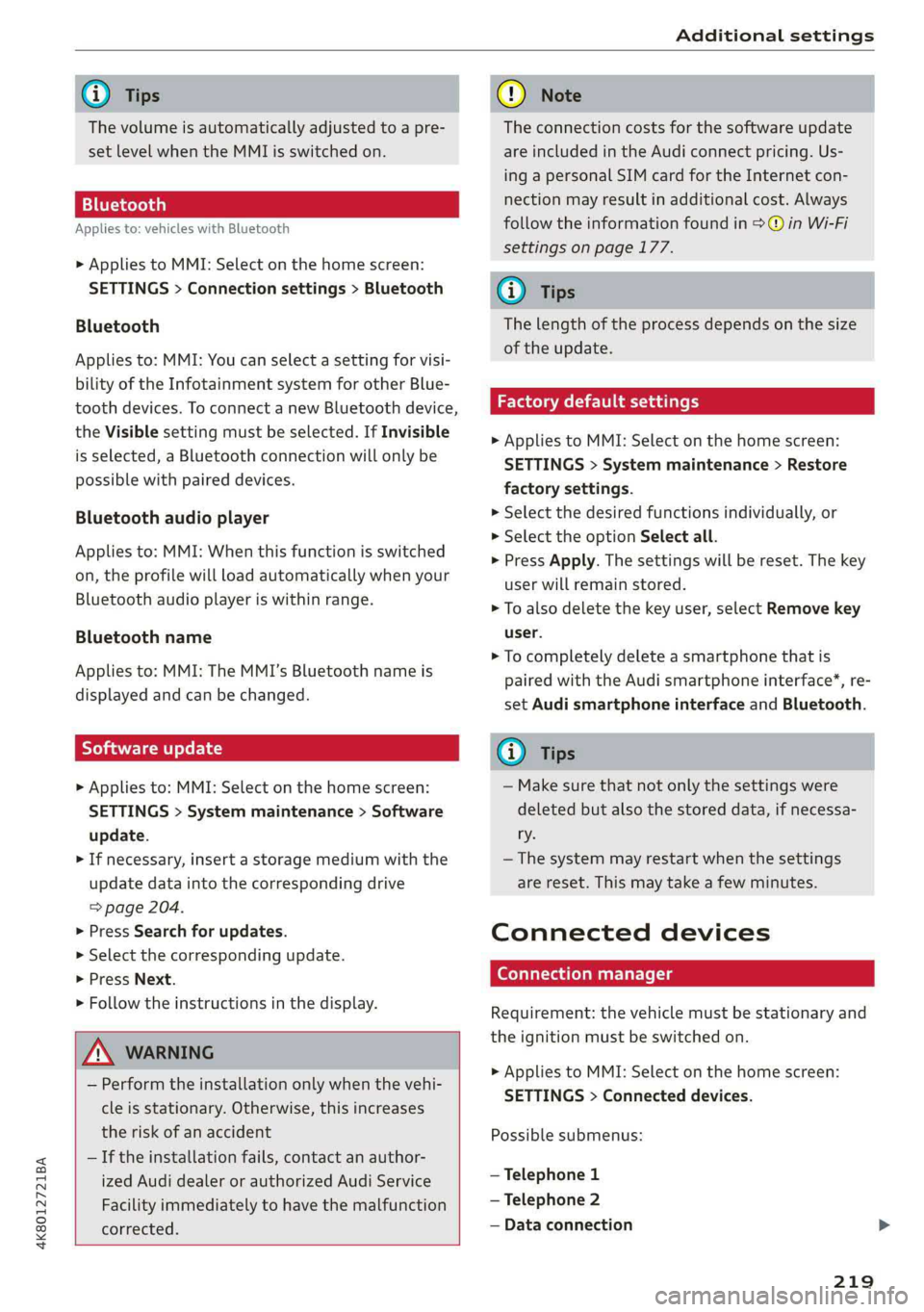 AUDI A7 2019  Owners Manual 