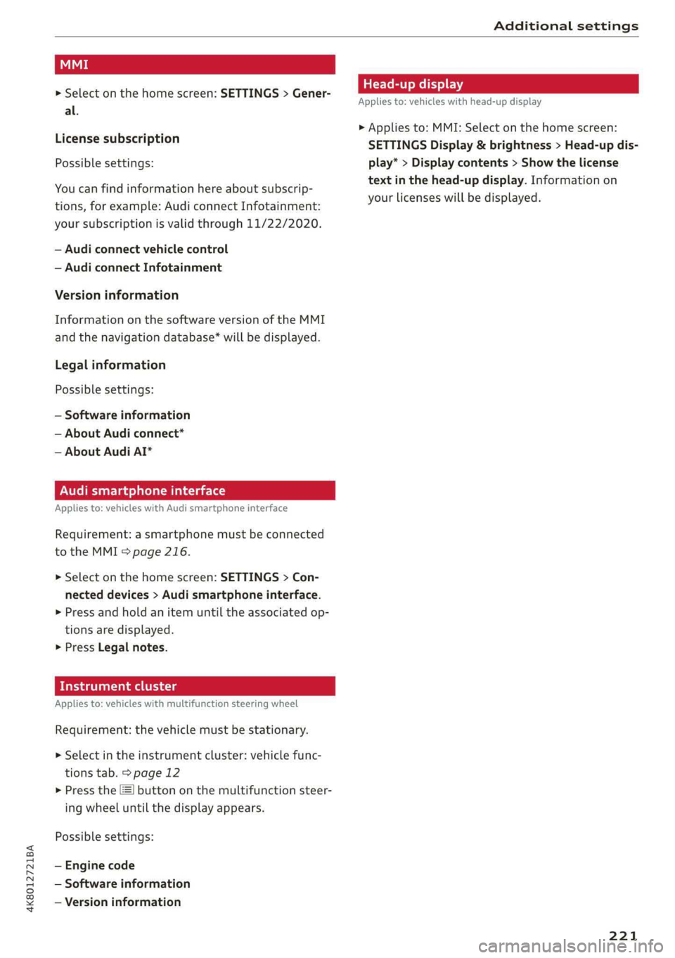 AUDI A7 2019  Owners Manual 
