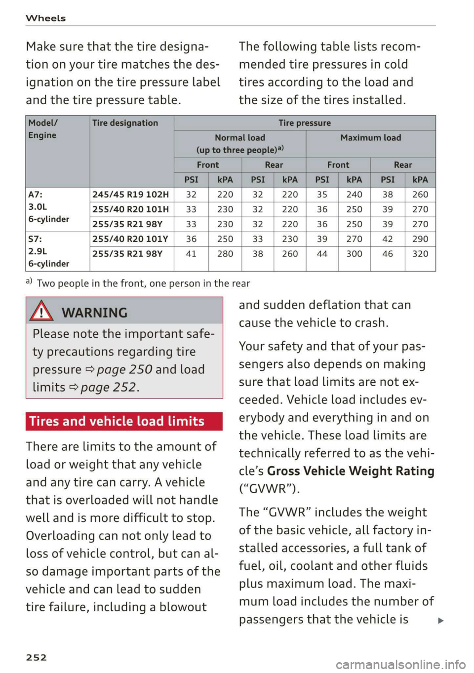AUDI A7 2019  Owners Manual 