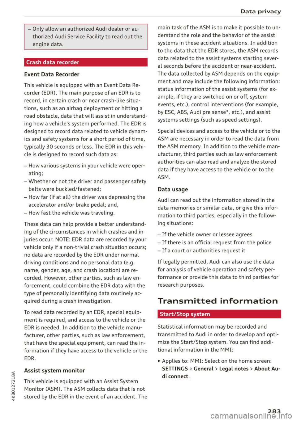 AUDI A7 2019  Owners Manual 