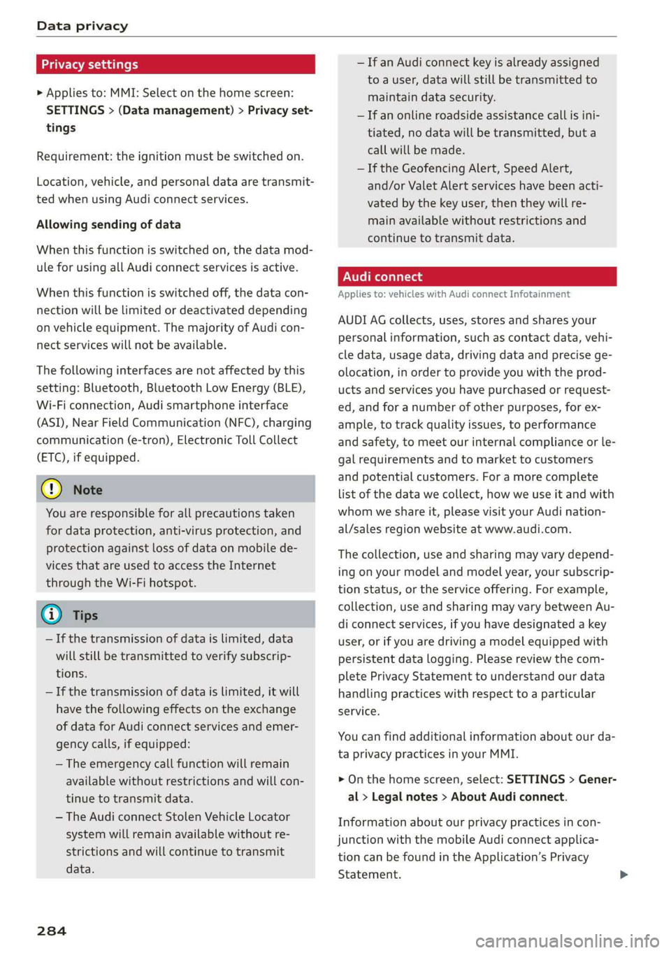 AUDI A7 2019  Owners Manual 