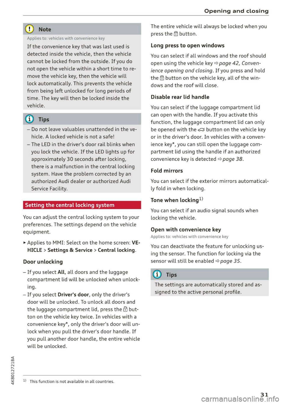 AUDI A7 2019  Owners Manual 