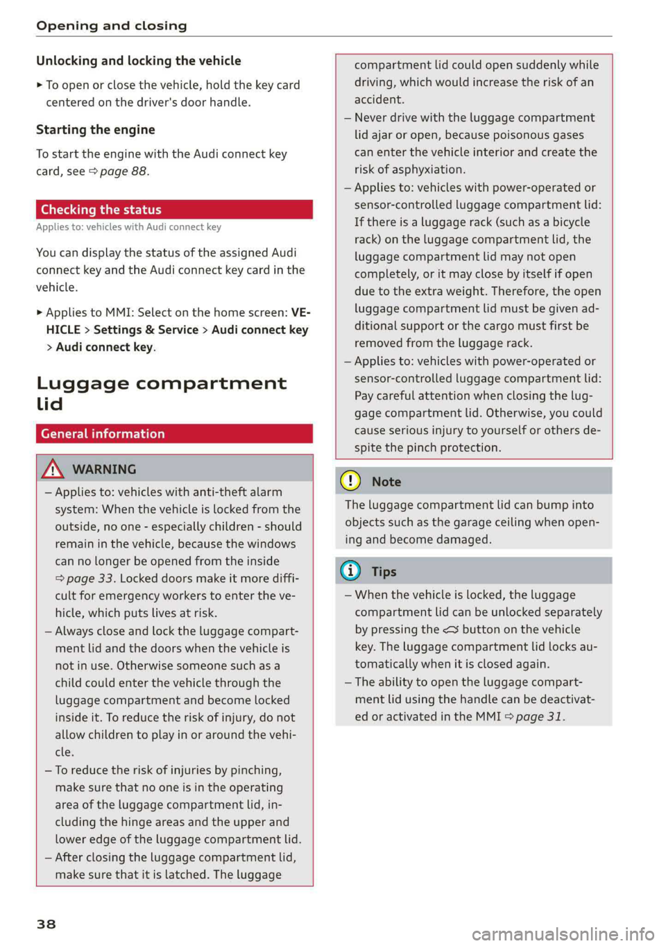 AUDI A7 2019  Owners Manual 