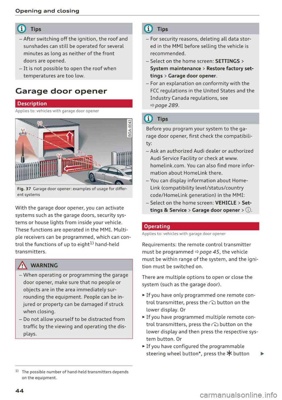 AUDI A7 2019  Owners Manual 