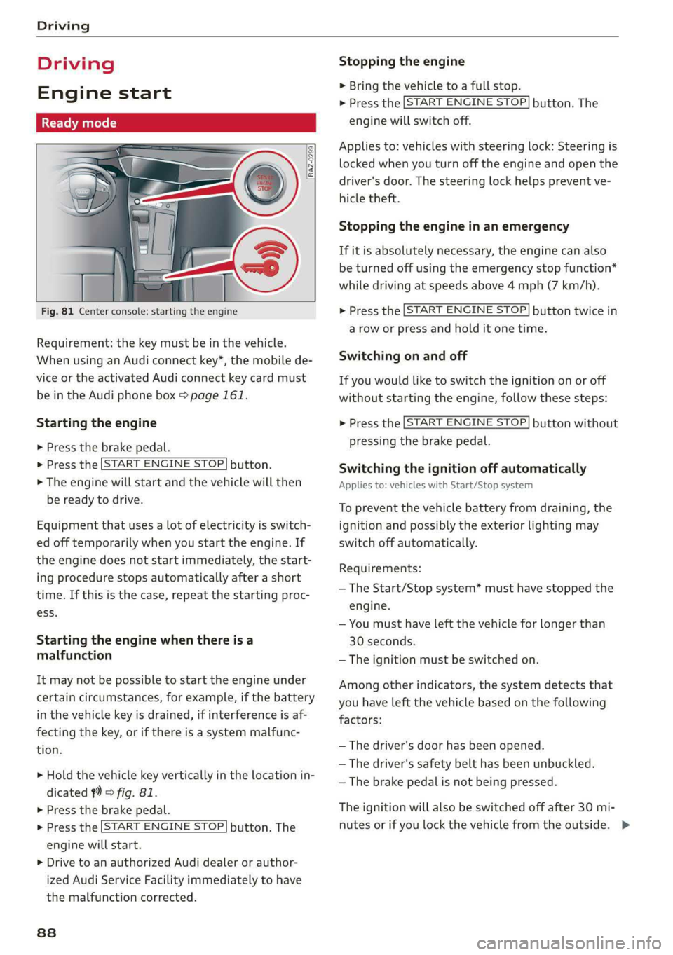 AUDI A7 2019  Owners Manual 