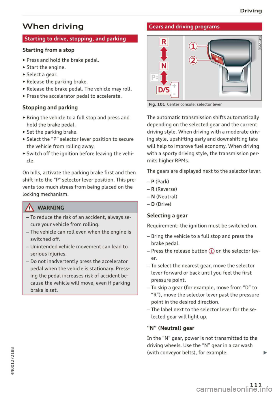 AUDI A8 2019  Owners Manual 