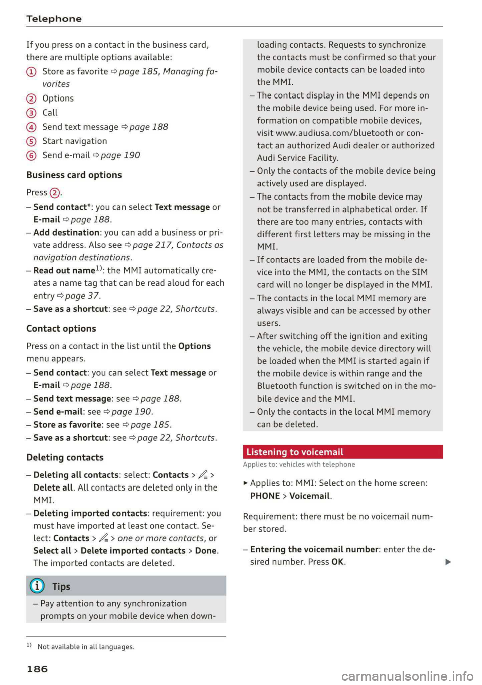 AUDI A8 2019  Owners Manual 