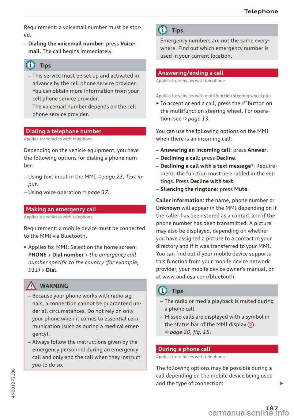 AUDI A8 2019  Owners Manual 
