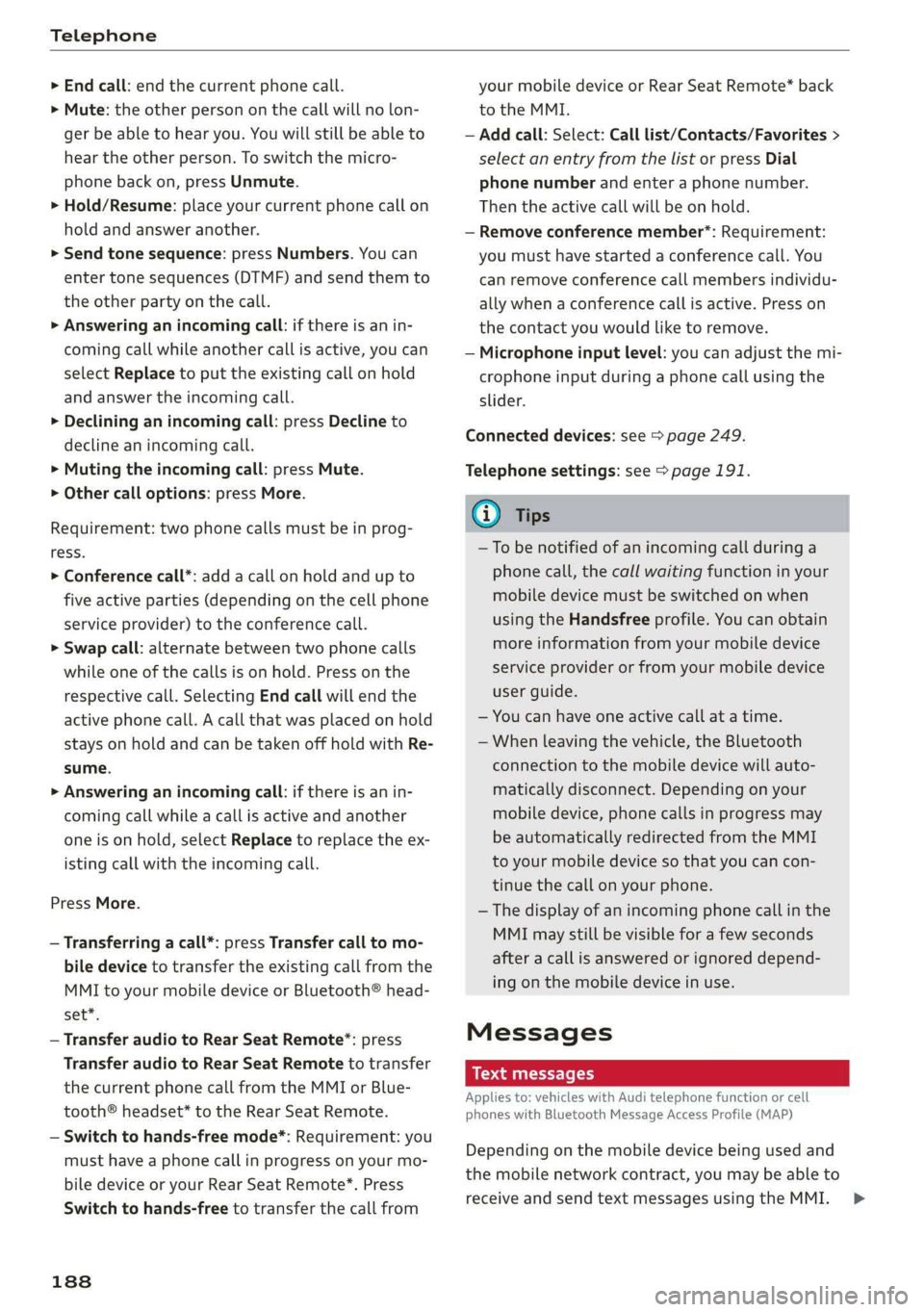 AUDI A8 2019  Owners Manual 