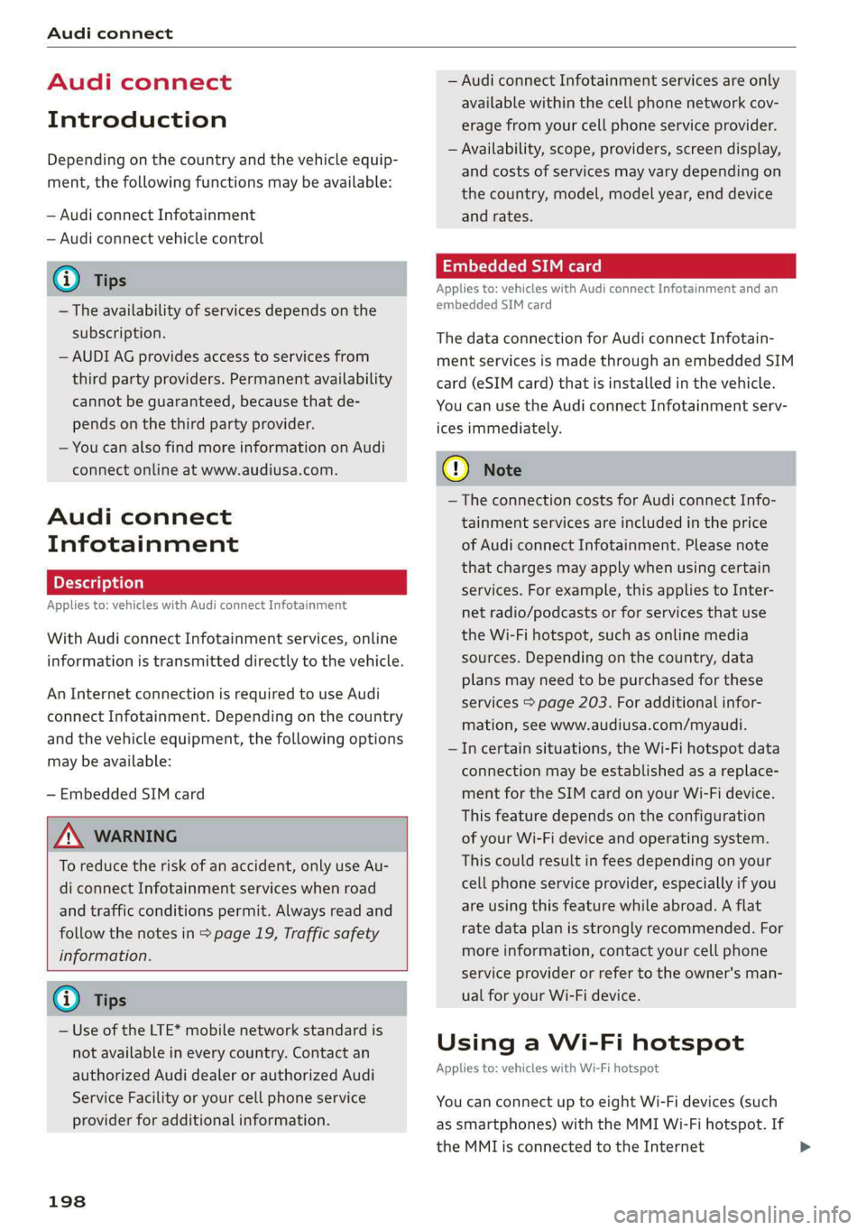 AUDI A8 2019  Owners Manual 