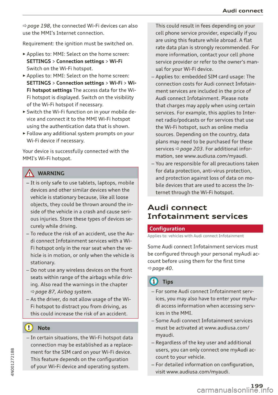 AUDI A8 2019  Owners Manual 