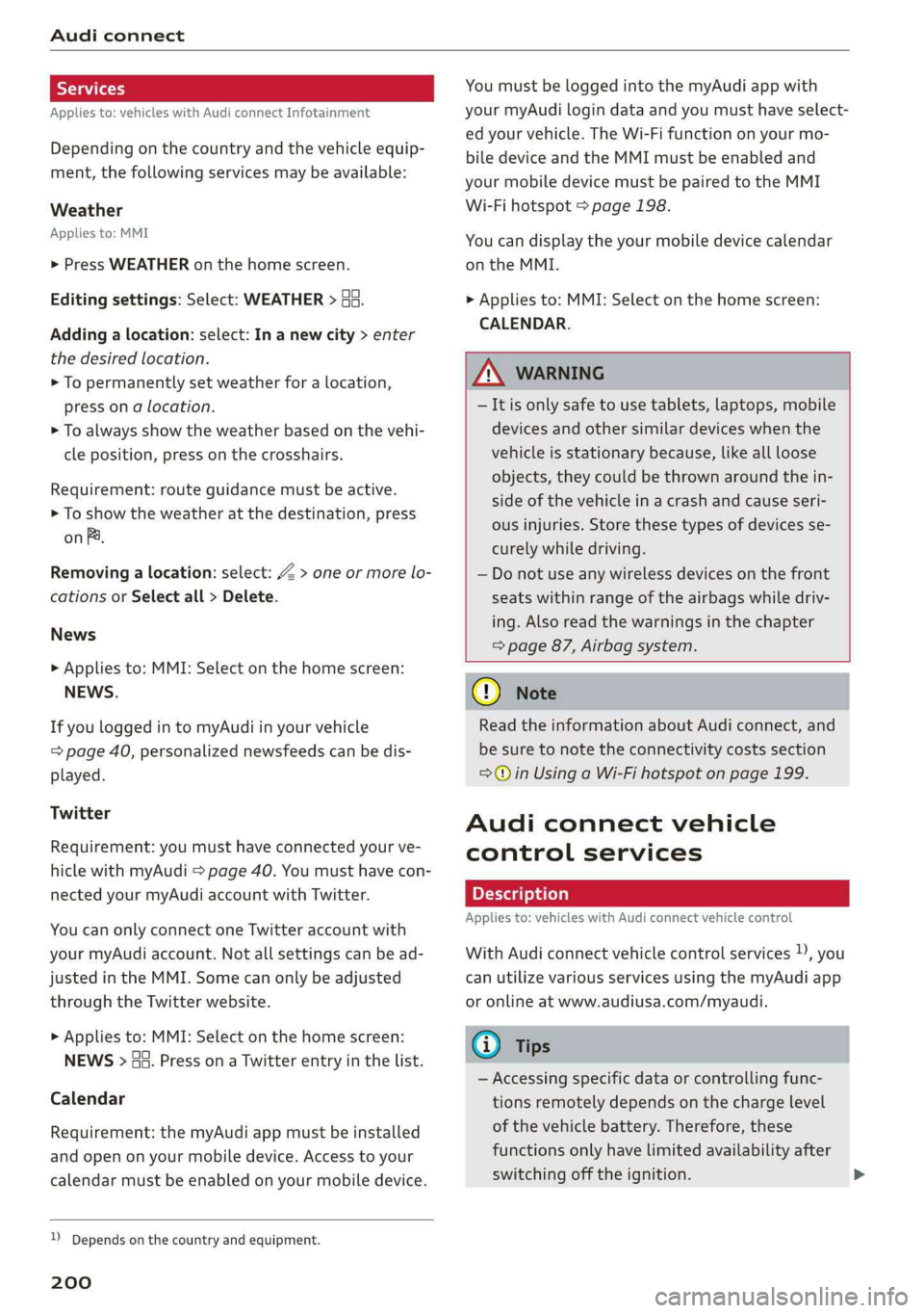 AUDI A8 2019  Owners Manual 