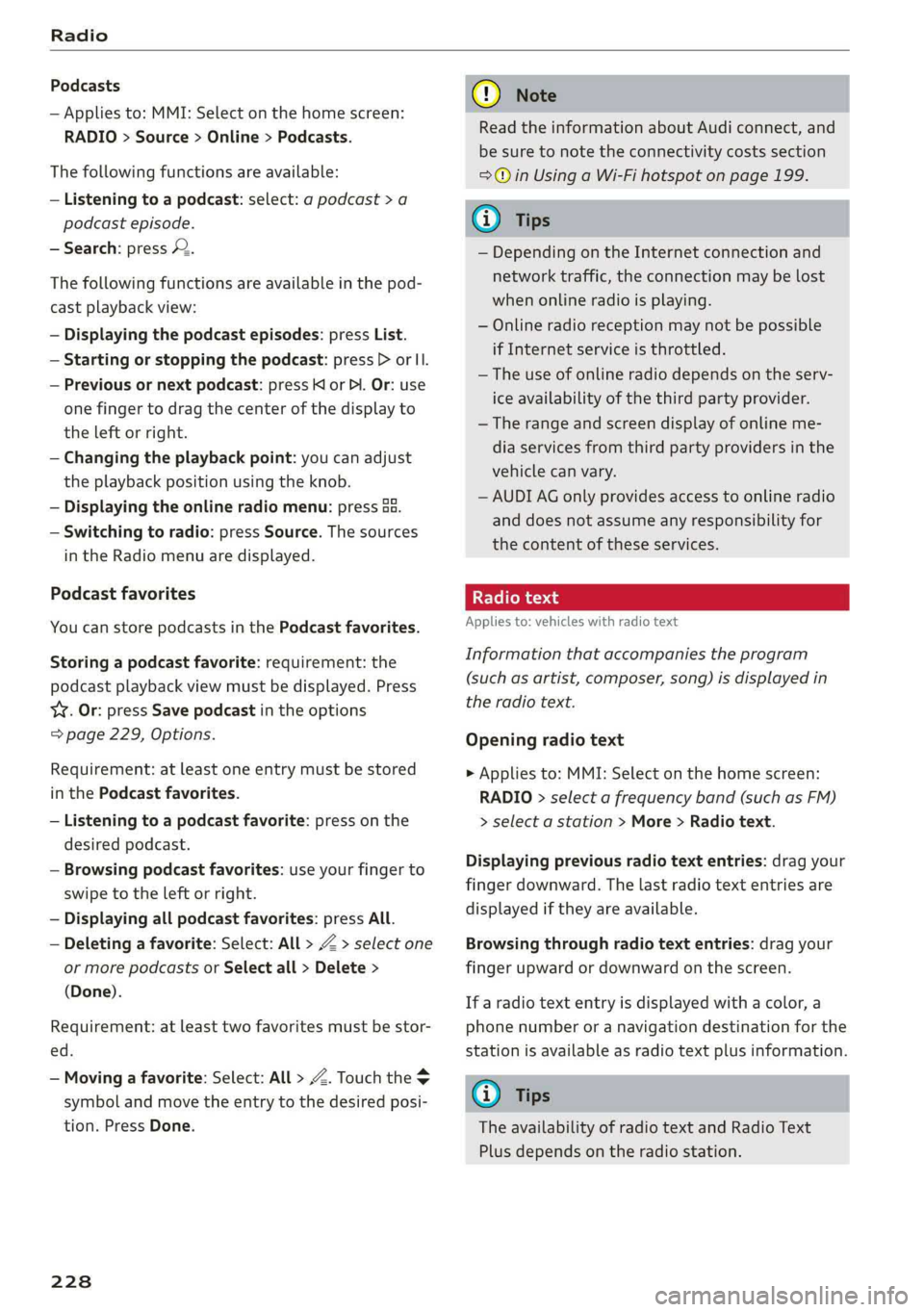 AUDI A8 2019  Owners Manual 