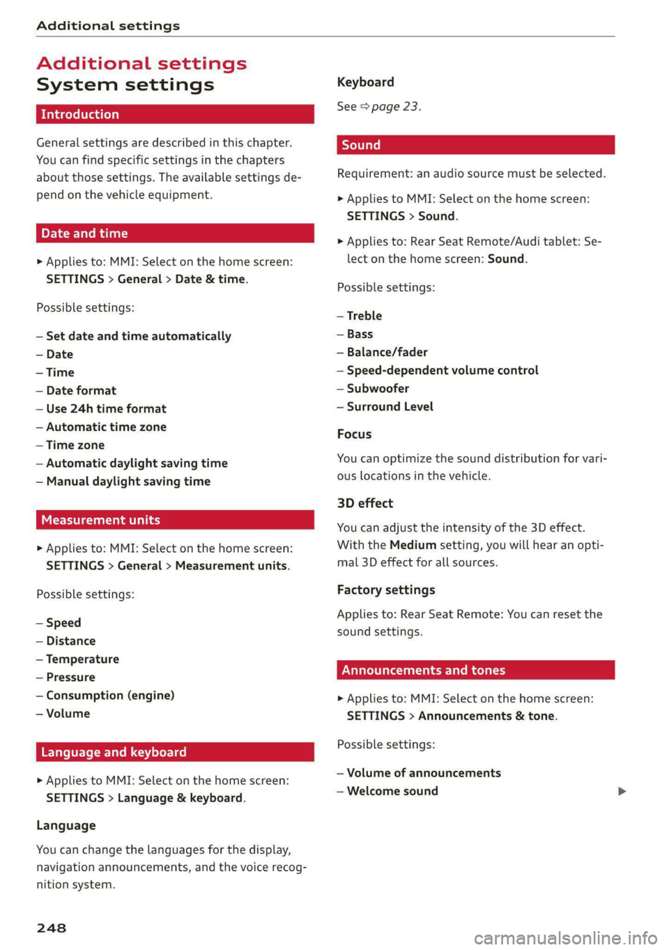 AUDI A8 2019  Owners Manual 