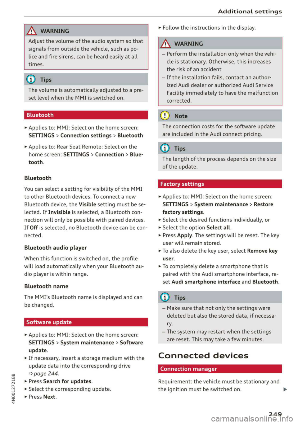 AUDI A8 2019  Owners Manual 