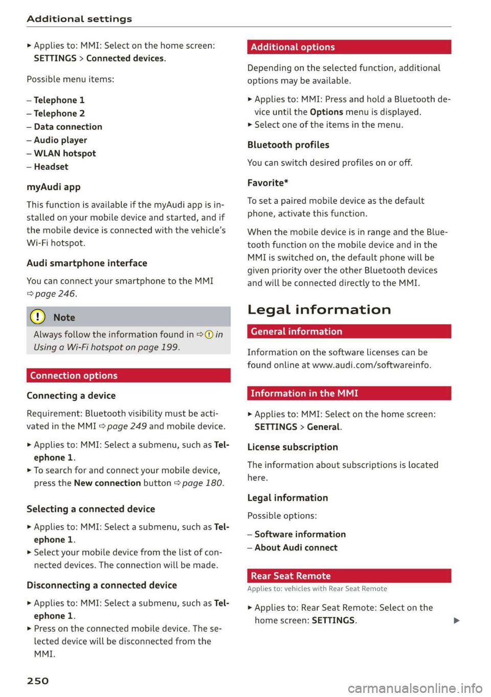 AUDI A8 2019  Owners Manual 