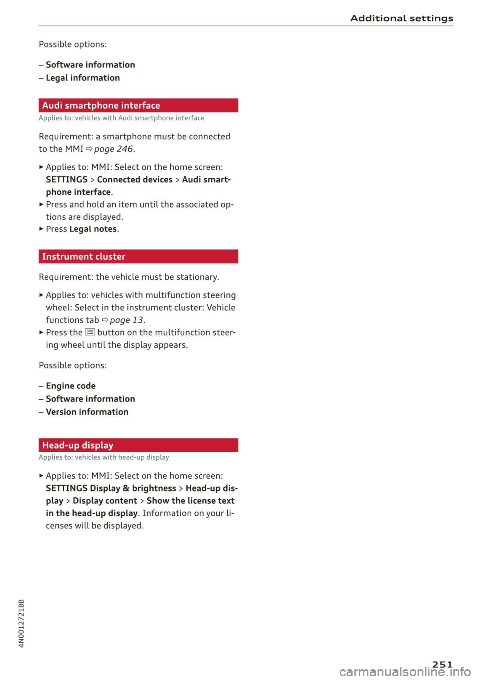 AUDI A8 2019  Owners Manual 