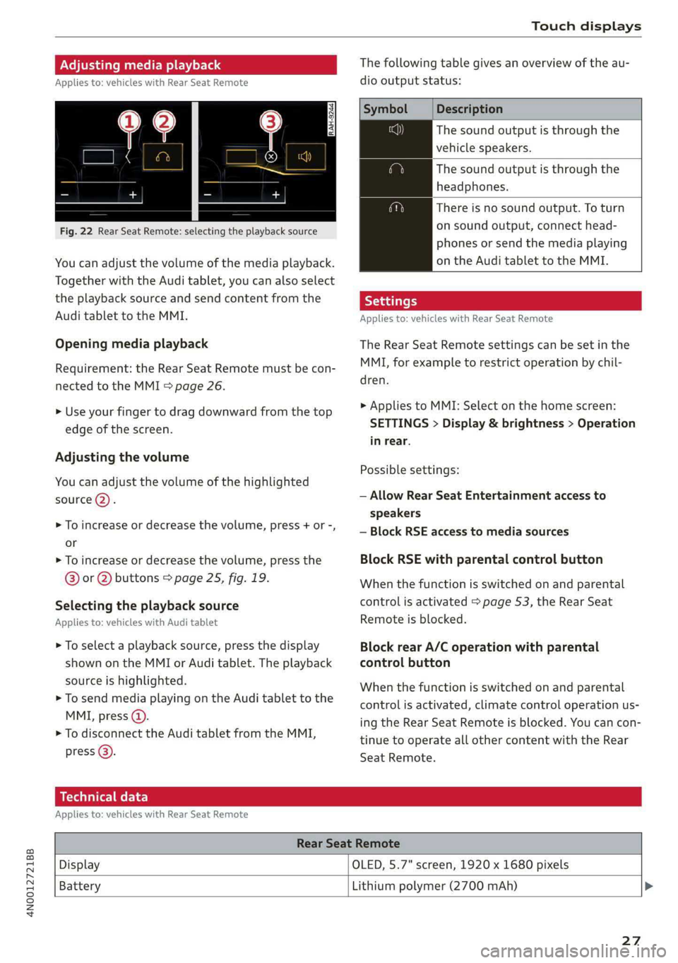 AUDI A8 2019  Owners Manual 