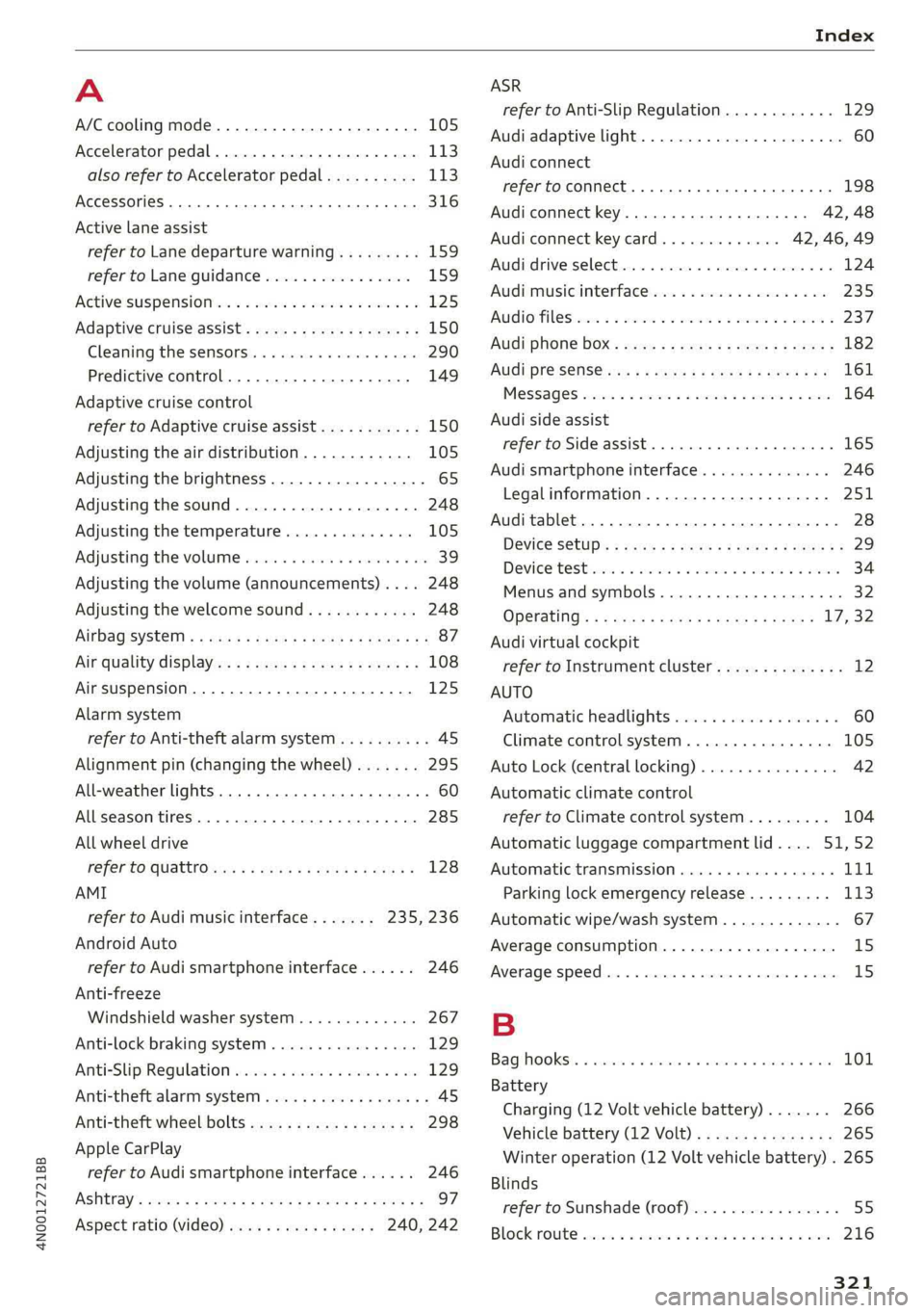 AUDI A8 2019  Owners Manual 