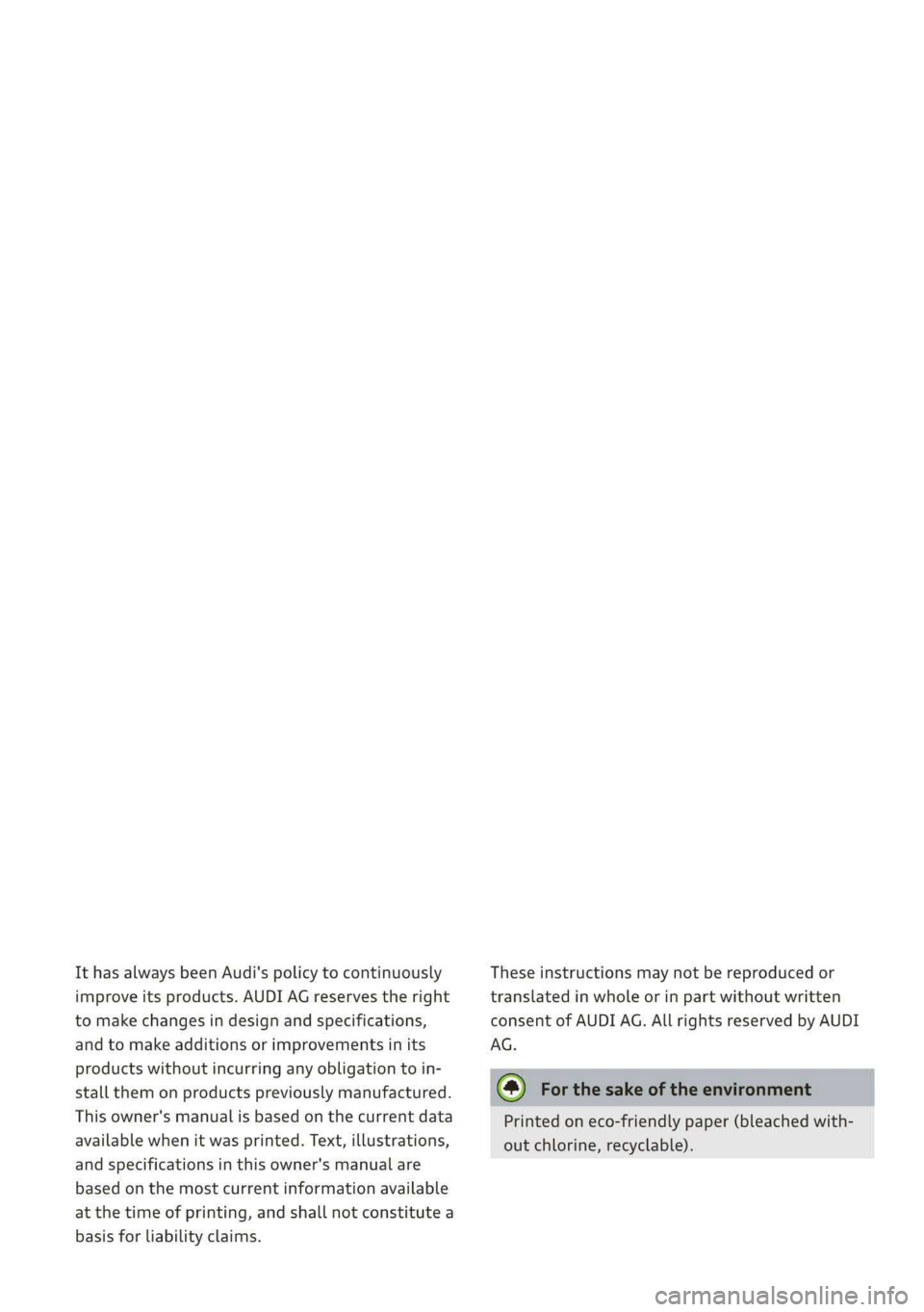AUDI A8 2019  Owners Manual 