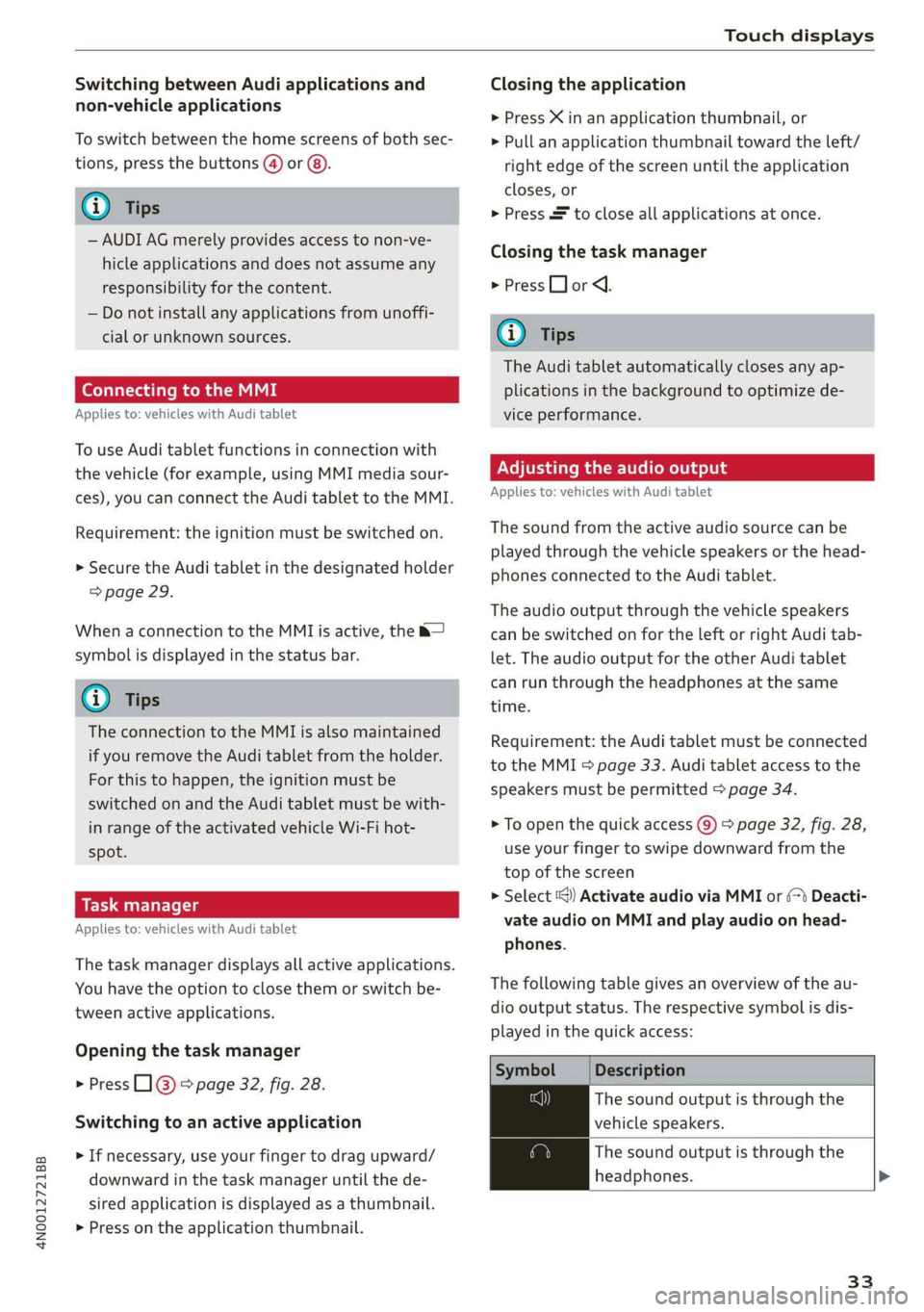 AUDI A8 2019  Owners Manual 