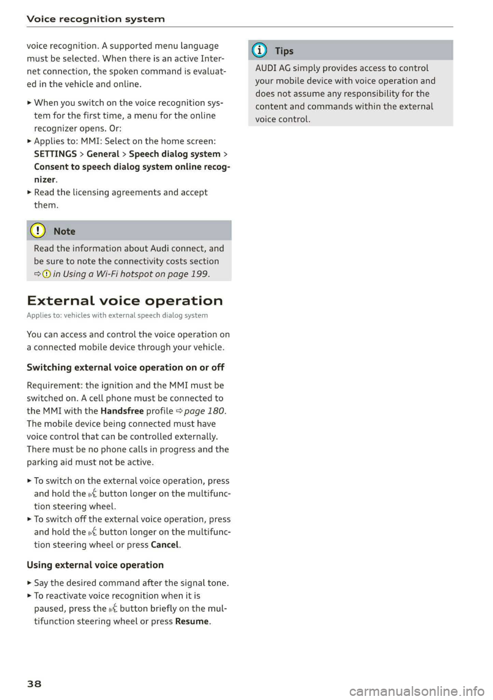 AUDI A8 2019  Owners Manual 