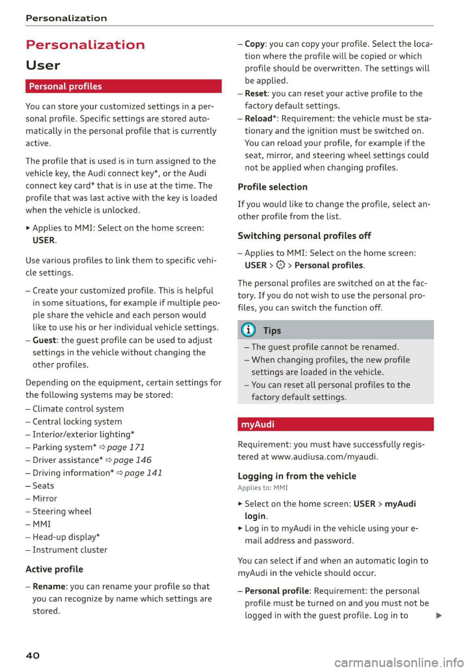 AUDI A8 2019  Owners Manual 