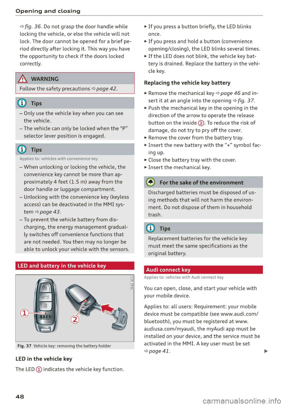 AUDI A8 2019  Owners Manual 
