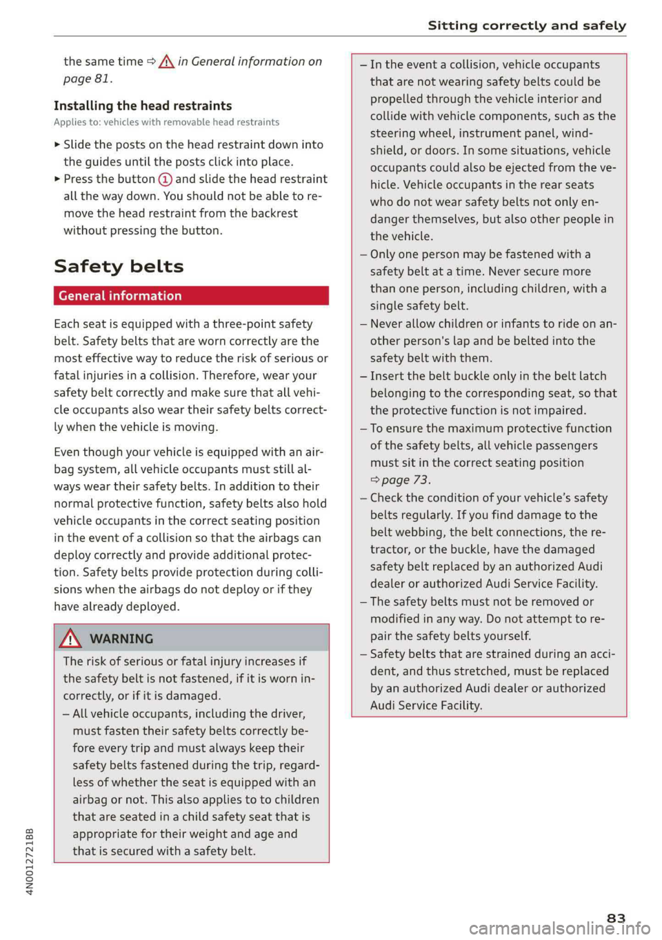 AUDI A8 2019  Owners Manual 