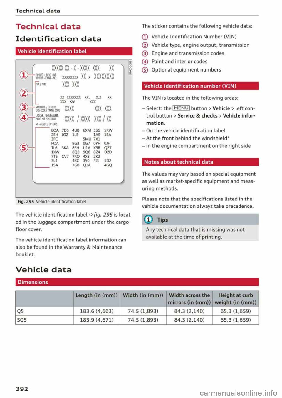 AUDI Q5 2020  Owners Manual 