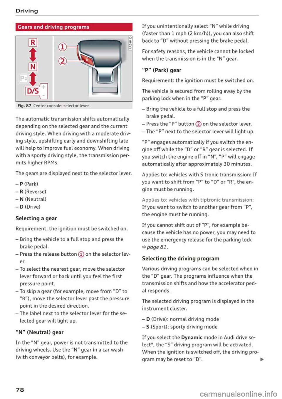 AUDI Q5 2020  Owners Manual 