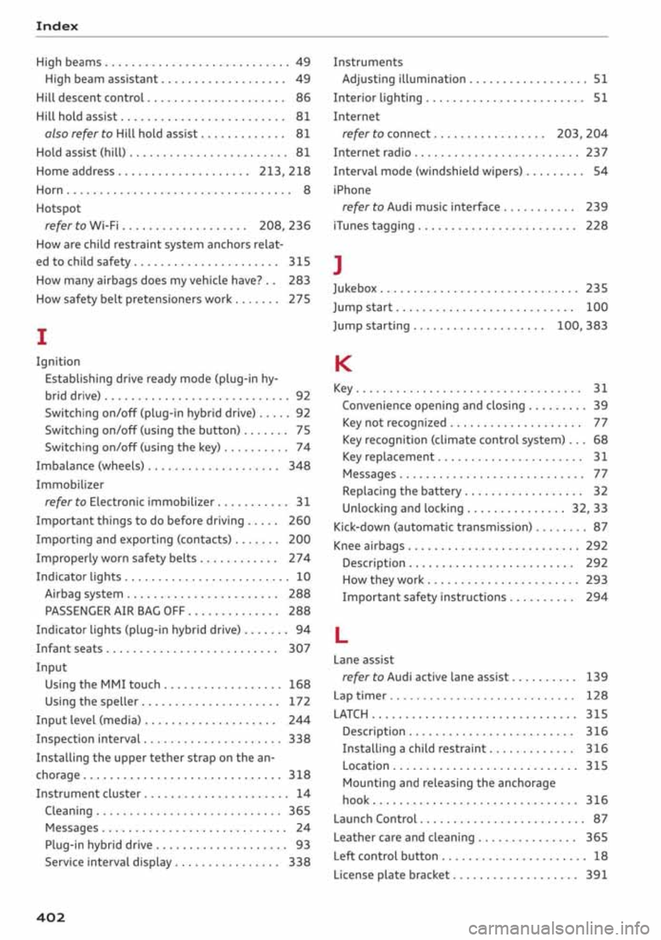 AUDI S3 SEDAN 2019  Owners Manual 
