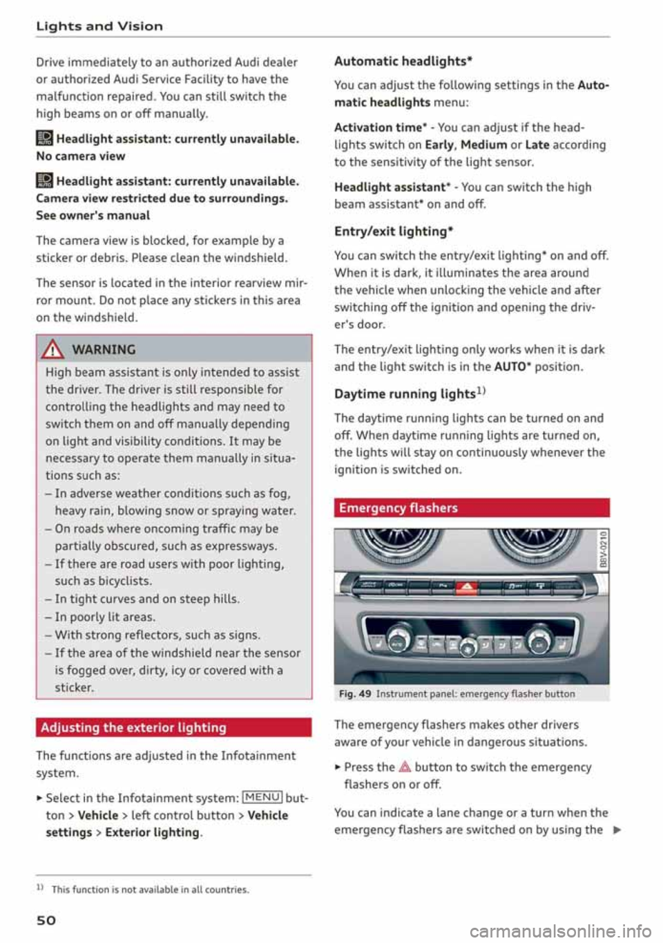 AUDI S3 SEDAN 2019  Owners Manual 