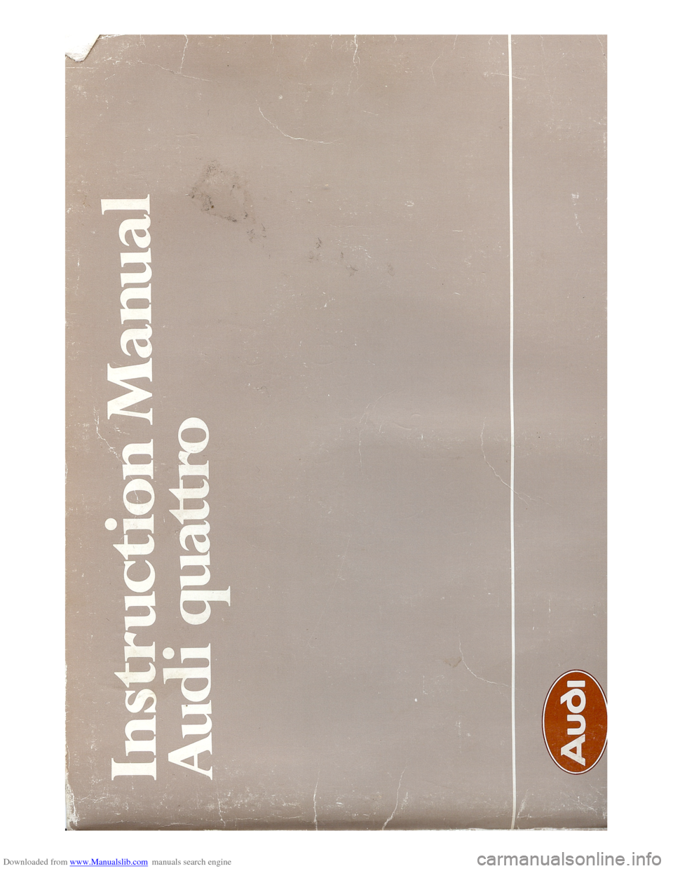 AUDI QUATTRO 1985 85 Owners Manual Downloaded from www.Manualslib.com manuals search engine   