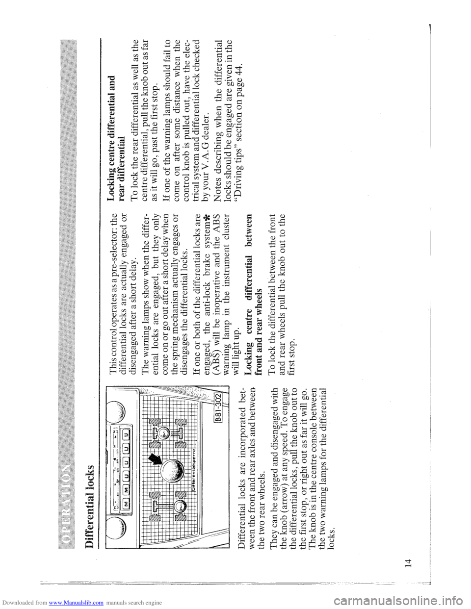 AUDI QUATTRO 1985 85 Owners Manual Downloaded from www.Manualslib.com manuals search engine   