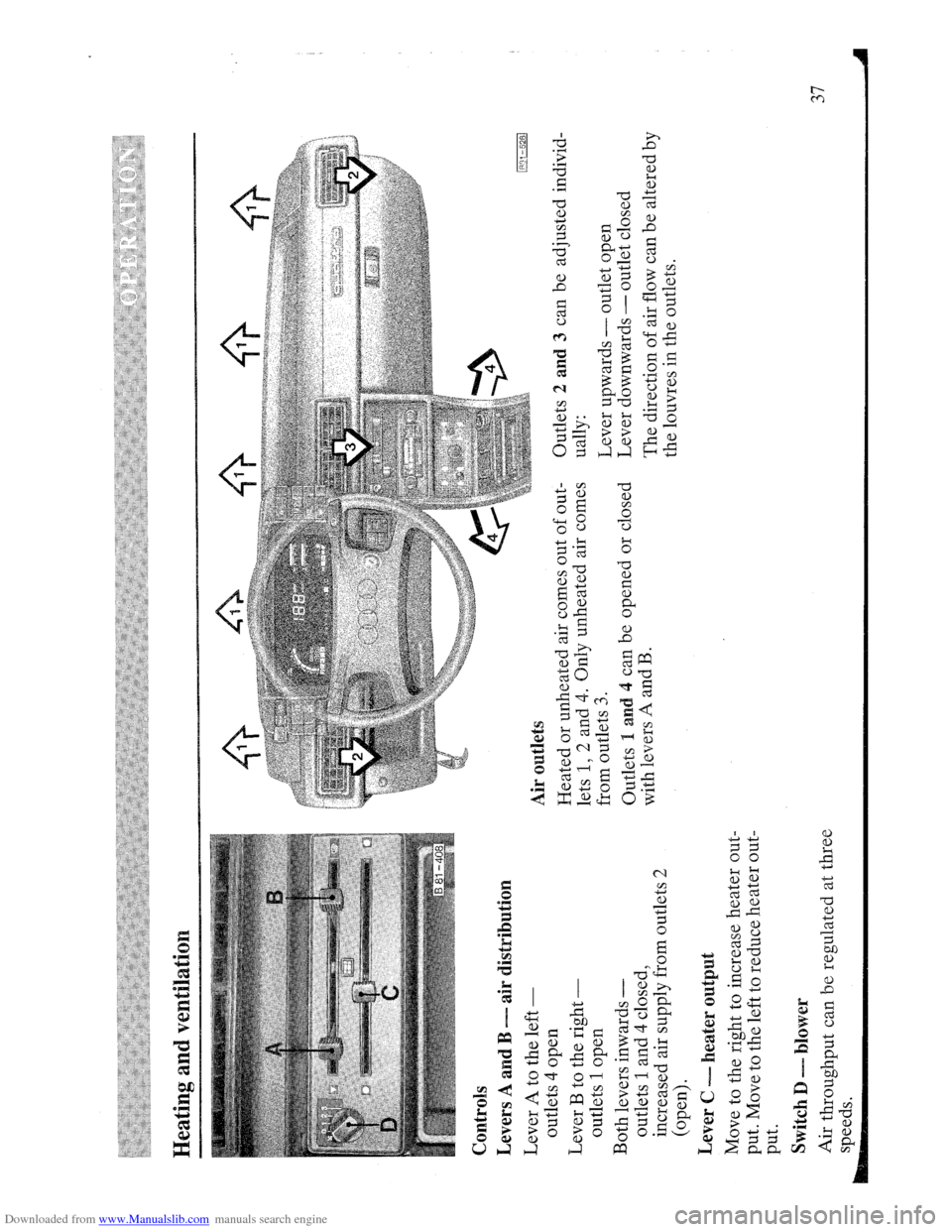 AUDI QUATTRO 1985 85 Owners Manual Downloaded from www.Manualslib.com manuals search engine   
