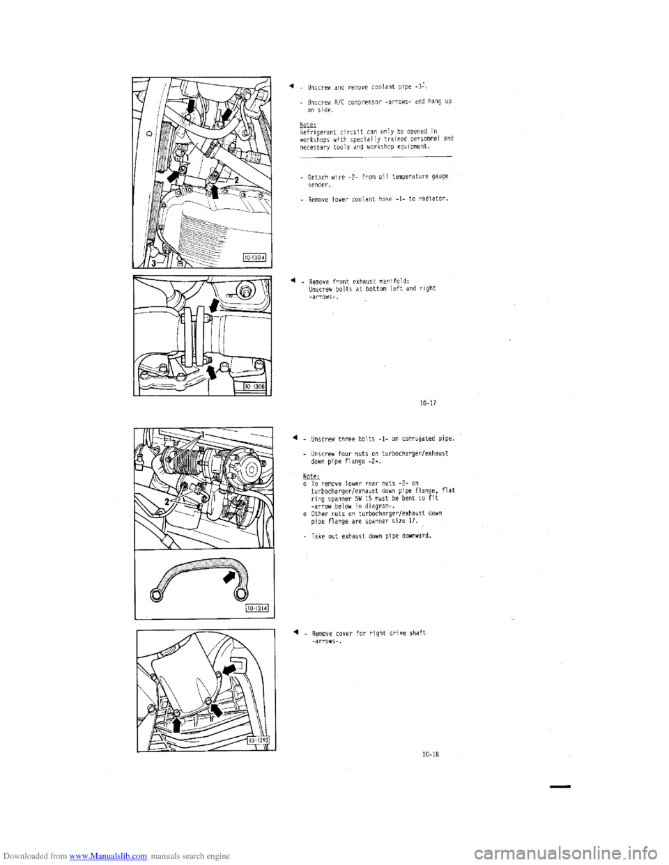 AUDI 100 1991 44 Engine Workshop Manual Downloaded from www.Manualslib.com manuals search engine   