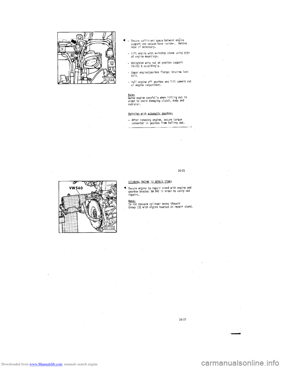 AUDI 100 1991 44 Engine Workshop Manual Downloaded from www.Manualslib.com manuals search engine   