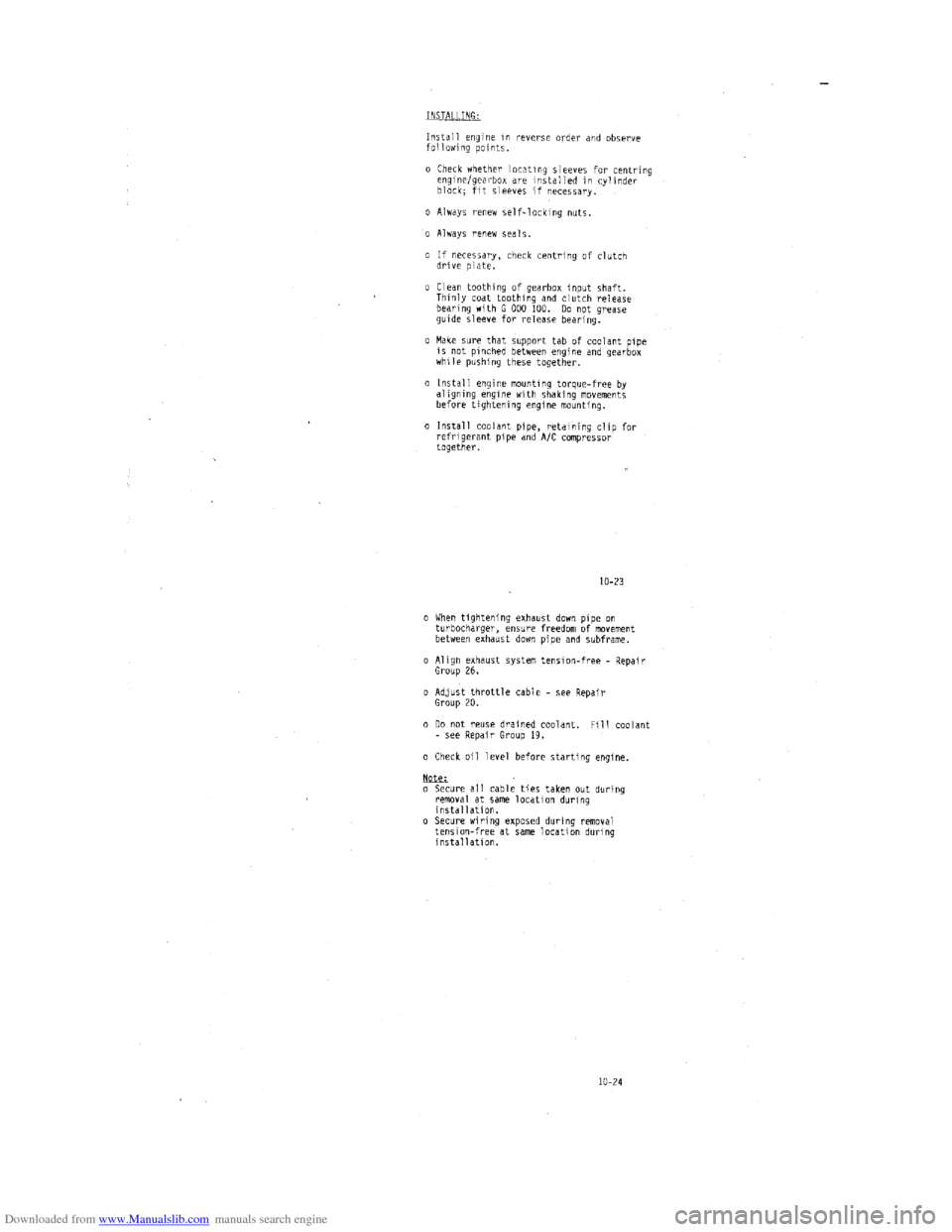 AUDI 100 1991 44 Engine Workshop Manual Downloaded from www.Manualslib.com manuals search engine   