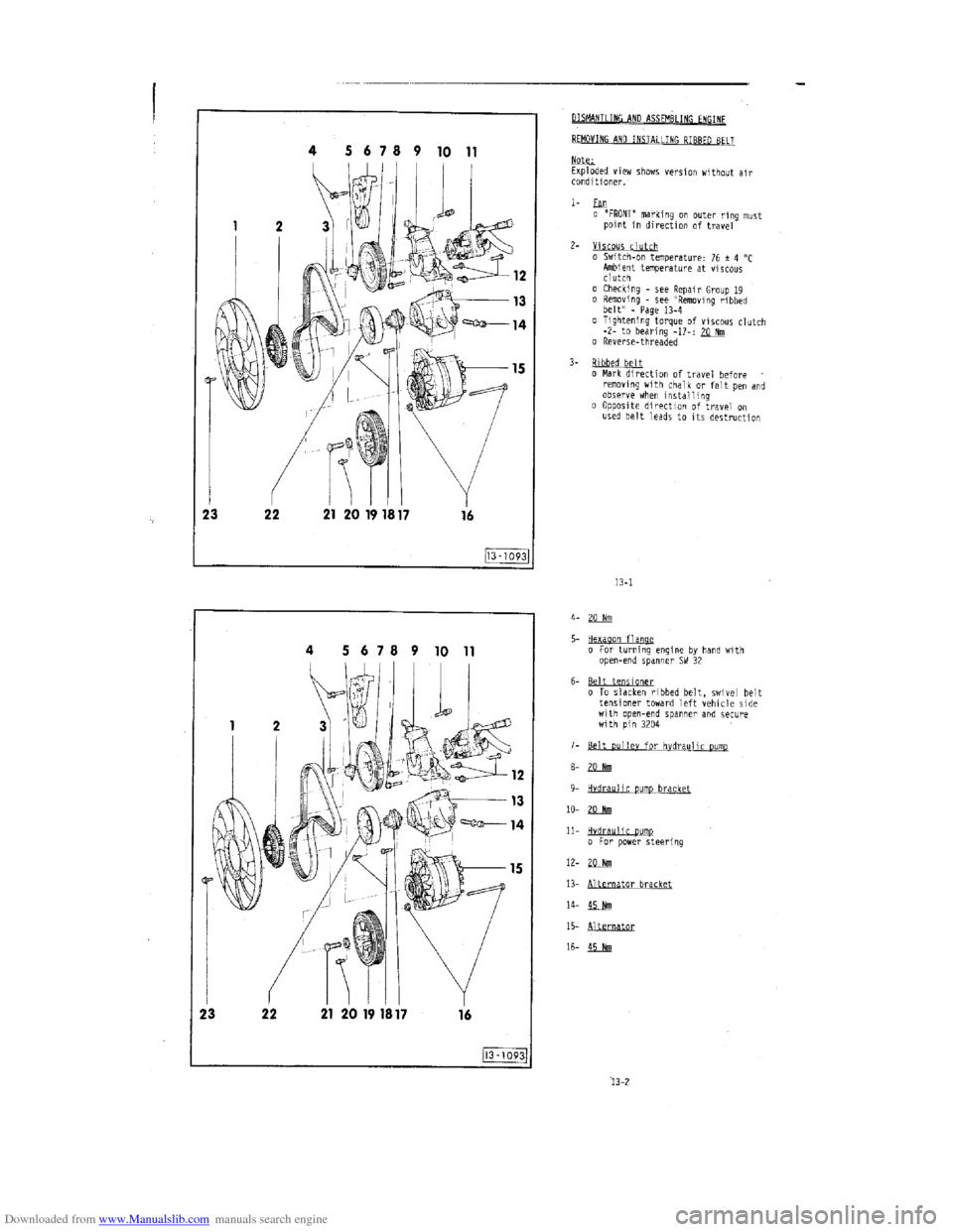 AUDI 100 1991 44 Engine Workshop Manual Downloaded from www.Manualslib.com manuals search engine   