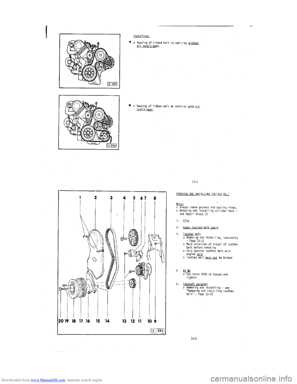 AUDI 100 1991 44 Engine Workshop Manual Downloaded from www.Manualslib.com manuals search engine   