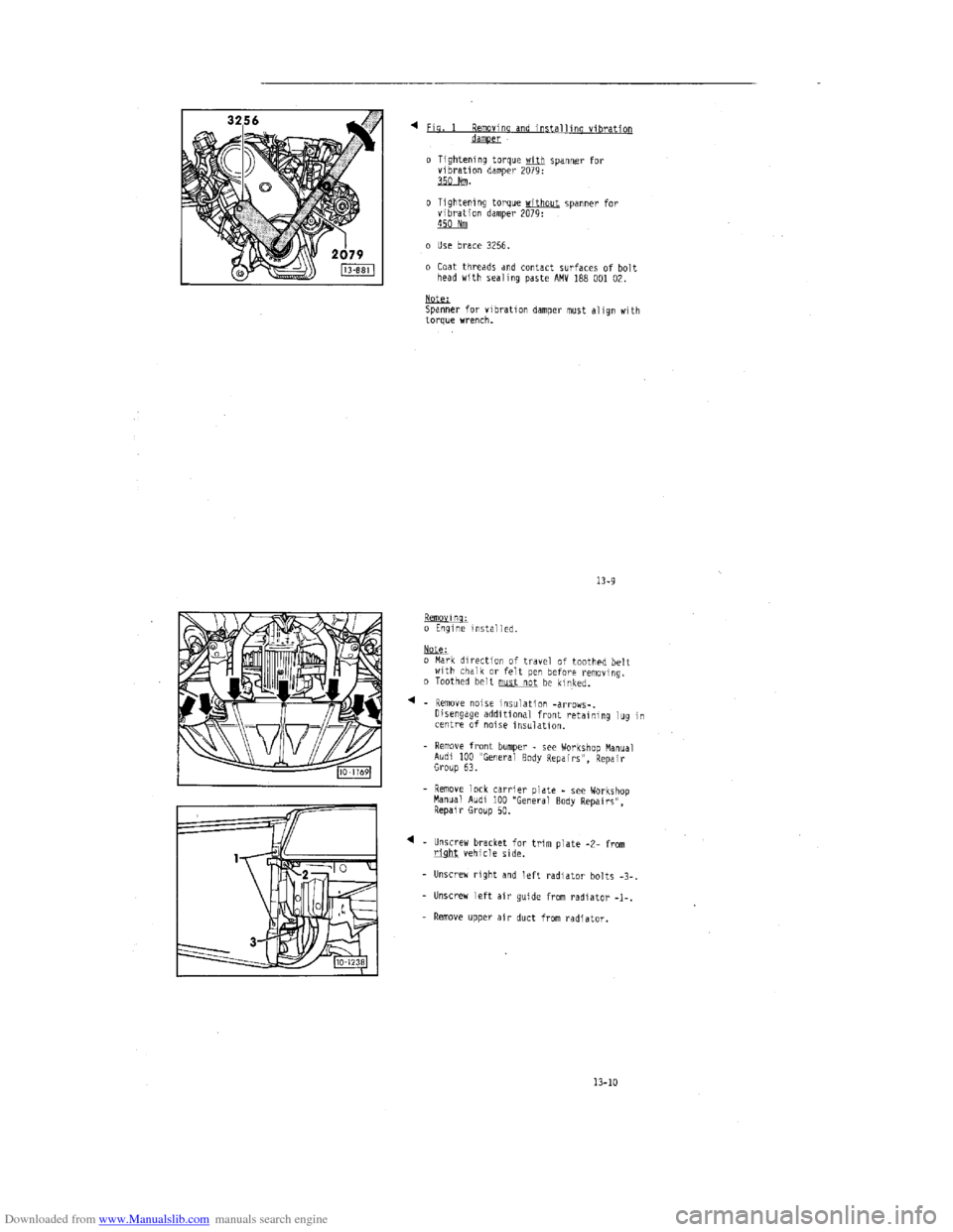 AUDI 100 1991 44 Engine Workshop Manual Downloaded from www.Manualslib.com manuals search engine   