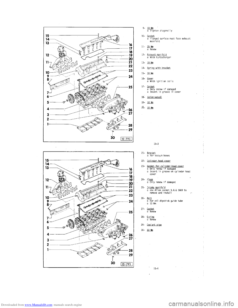 AUDI 100 1991 44 Engine Workshop Manual Downloaded from www.Manualslib.com manuals search engine   