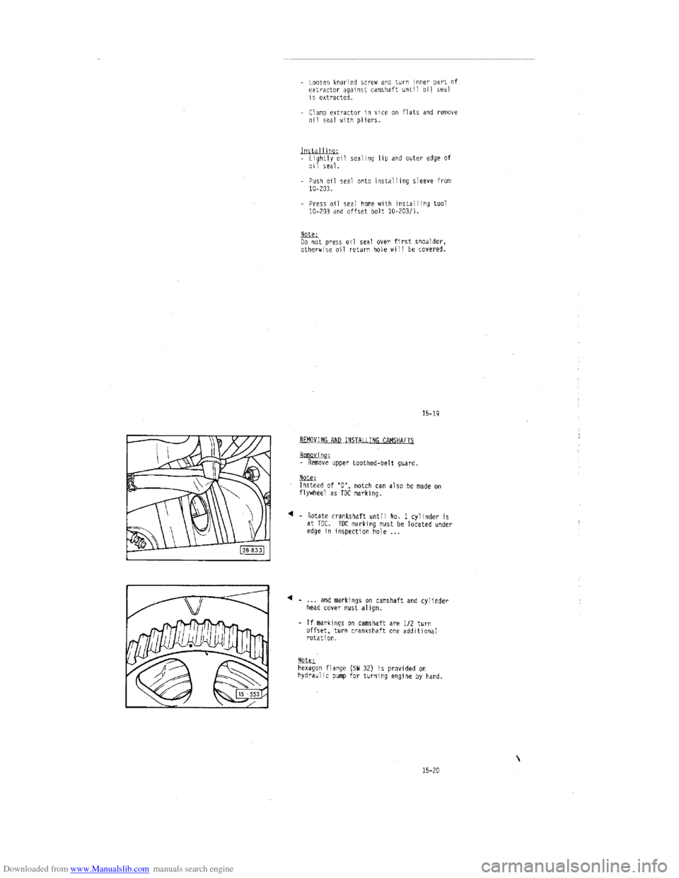 AUDI 100 1991 44 Engine Workshop Manual Downloaded from www.Manualslib.com manuals search engine   