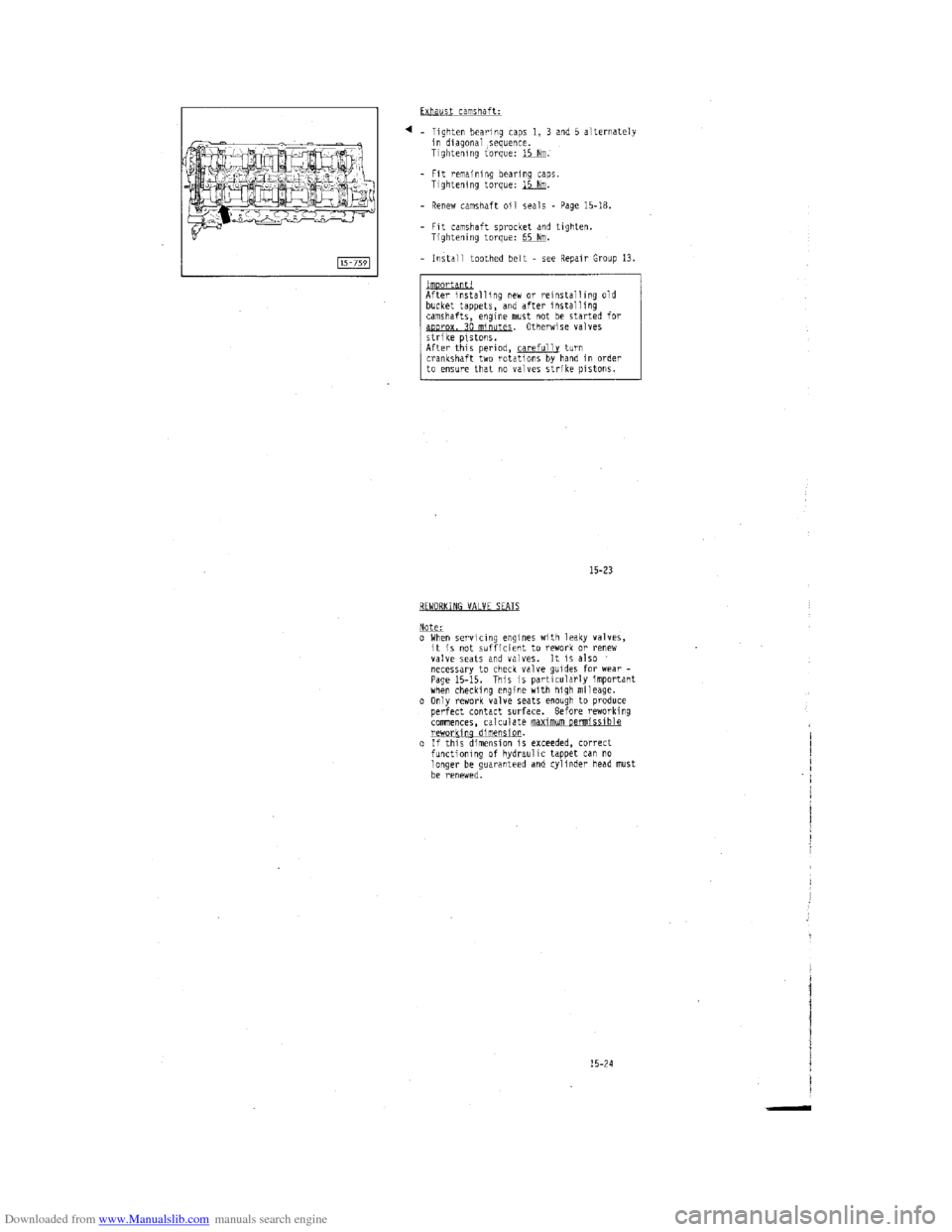 AUDI 100 1991 44 Engine Workshop Manual Downloaded from www.Manualslib.com manuals search engine   