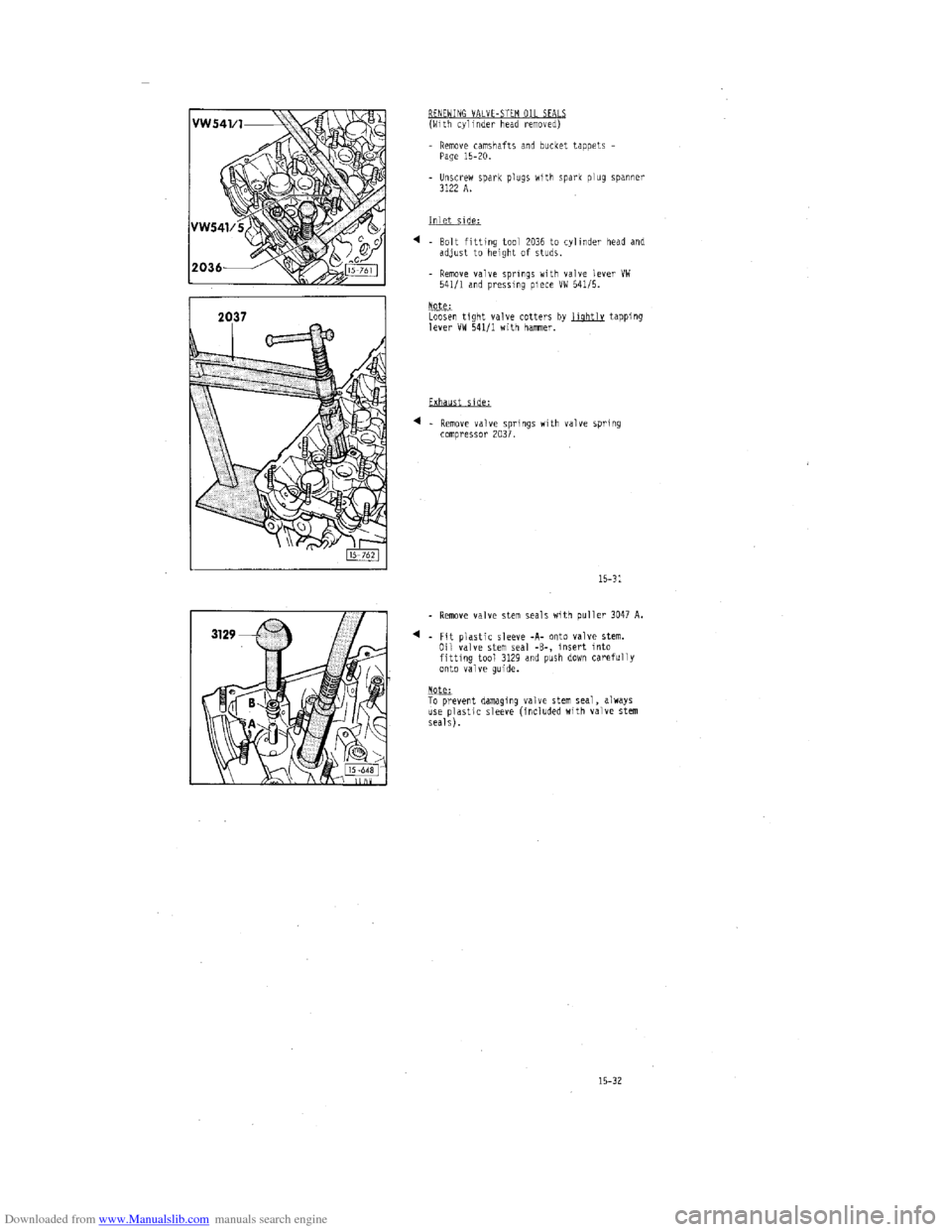 AUDI 100 1991 44 Engine Workshop Manual Downloaded from www.Manualslib.com manuals search engine   