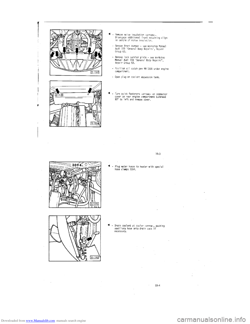 AUDI 100 1991 44 Engine Workshop Manual Downloaded from www.Manualslib.com manuals search engine   