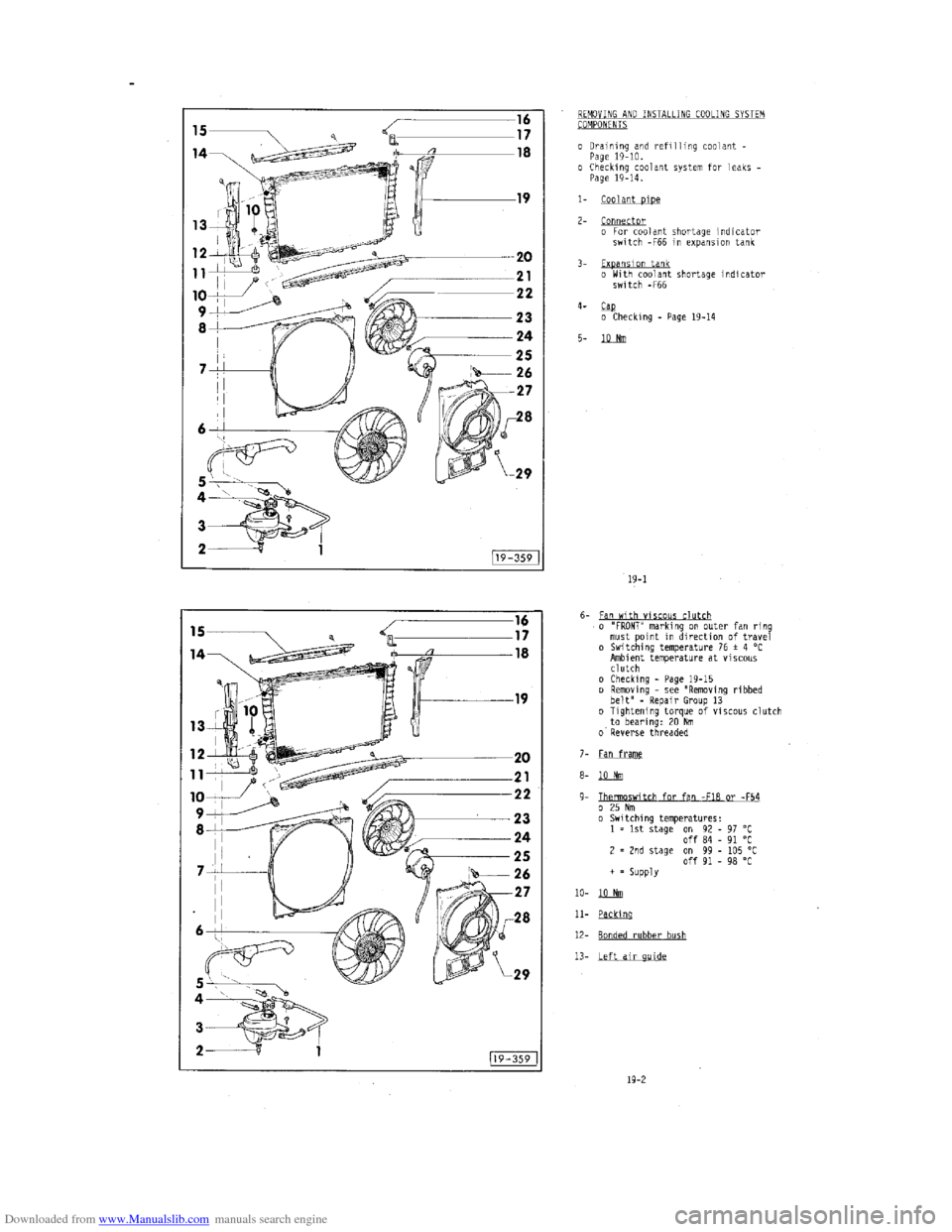 AUDI 100 1991 44 Engine Workshop Manual Downloaded from www.Manualslib.com manuals search engine   
