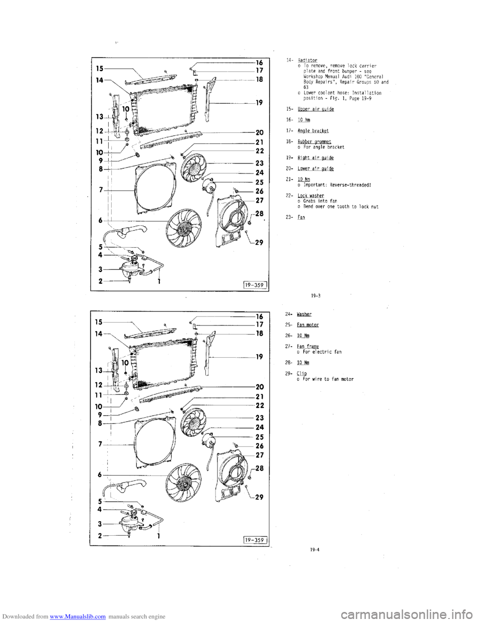 AUDI 100 1991 44 Engine Workshop Manual Downloaded from www.Manualslib.com manuals search engine   